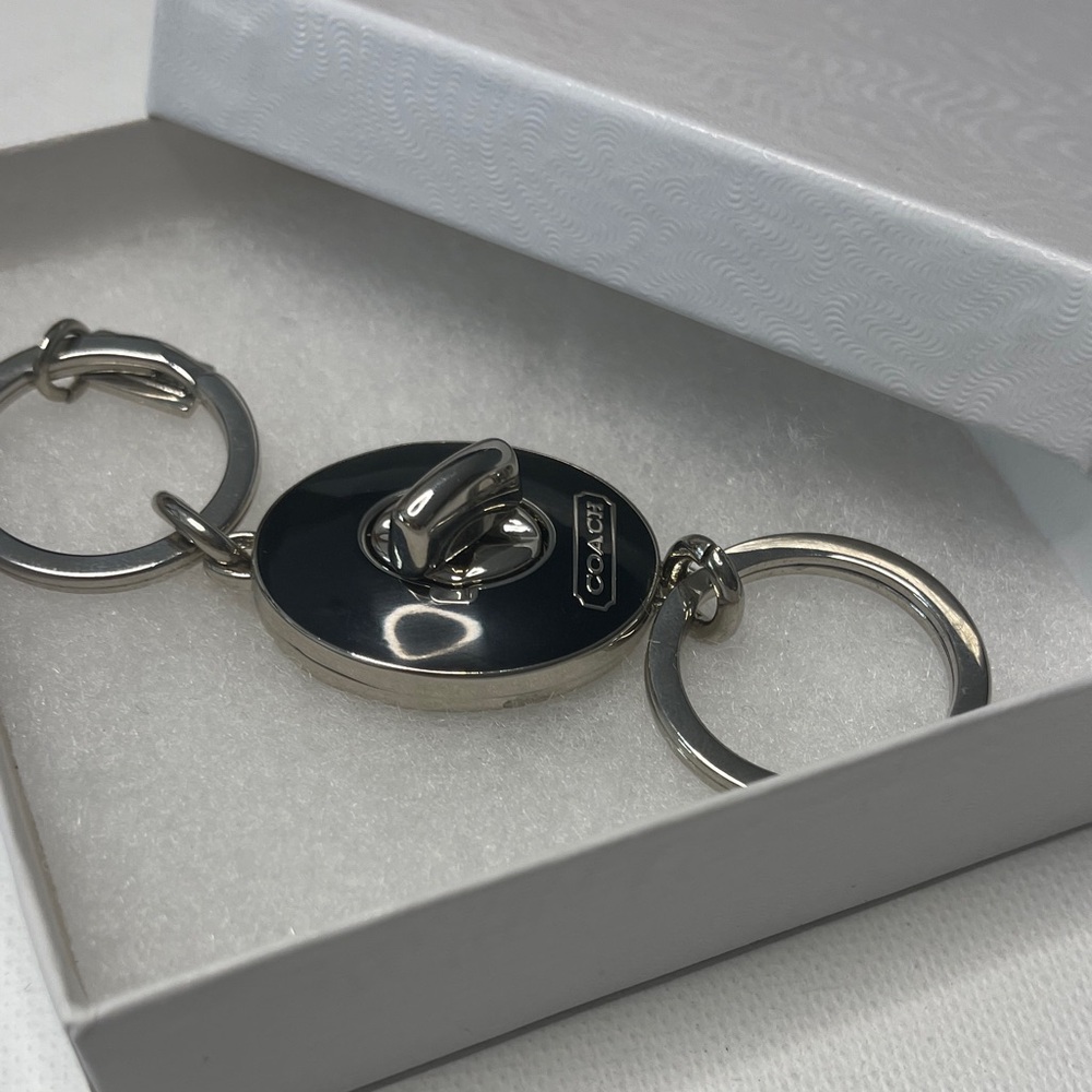 Coach Valet Black and Silver Keychain - Picture 7 of 7